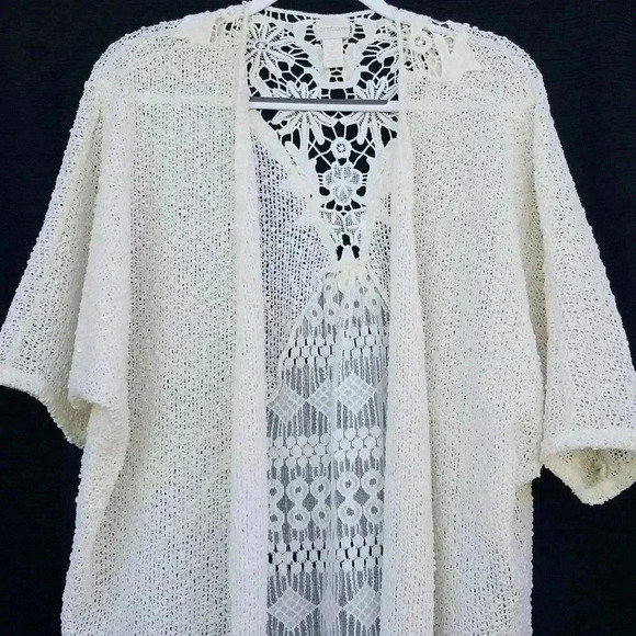 Chico's Size 2 open front cover up/cardigan - Picture 1 of 6